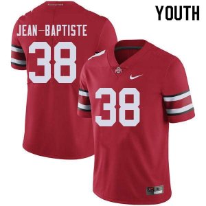 NCAA Ohio State Buckeyes Youth #38 Javontae Jean-Baptiste Red Nike Football College Jersey MIW2445AK